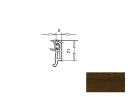 Штапик SL 70 6-21 мм (40-42 мм) орех